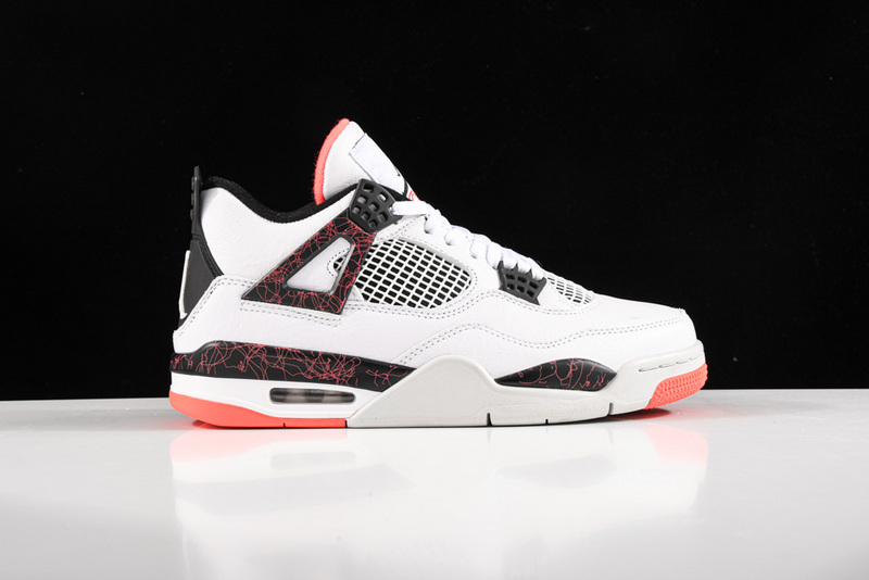 Air Jordan 4 Retro White/Black-Bright Crimson-Pale Citron 29