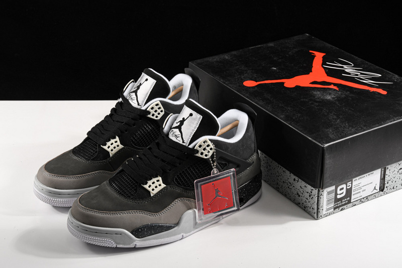 Air Jordan 4 Retro Fear Pack Black/White-Cool Grey/Pltnm 33