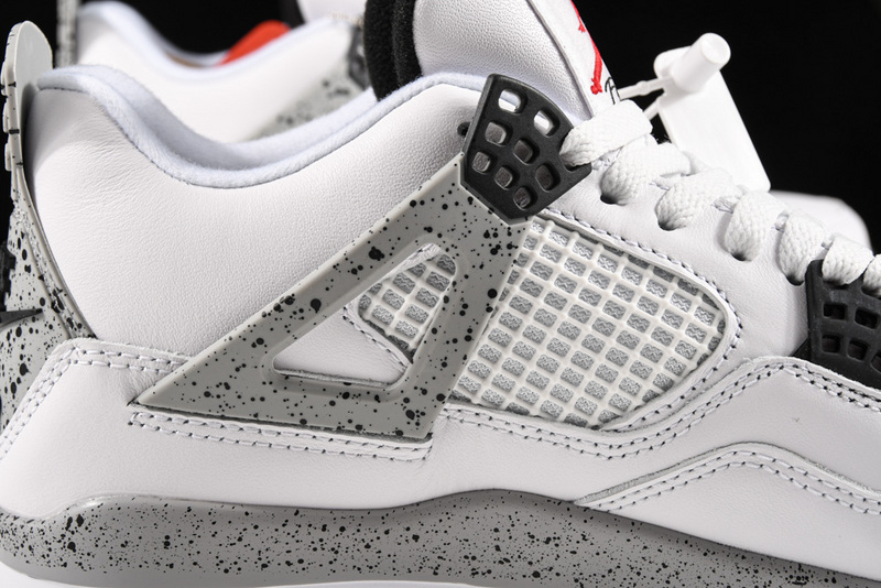 Air Jordan 4 Retro Og Cement White/Fire Red-Black-Tech Grey 19