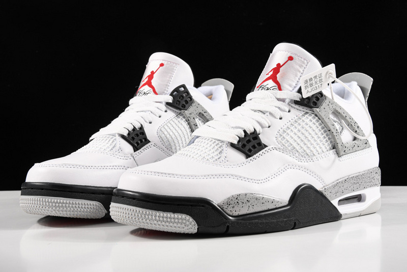 Air Jordan 4 Retro Og Cement White/Fire Red-Black-Tech Grey 39