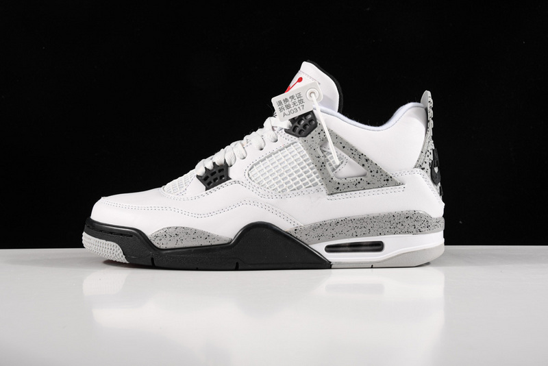 Air Jordan 4 Retro Og Cement White/Fire Red-Black-Tech Grey 43