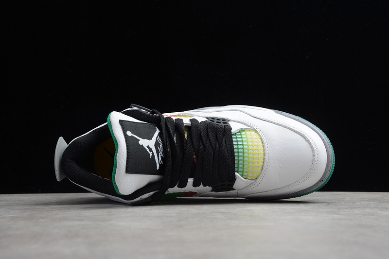 Air Jordan 4 Retro Rasta White/Black-Univ Red-Lucid Green 15