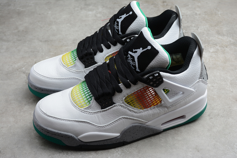 Air Jordan 4 Retro Rasta White/Black-Univ Red-Lucid Green 17