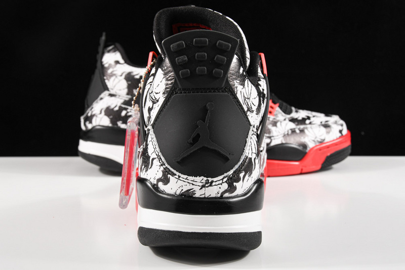 Air Jordan 4 Tattoo Black/Fire Red/Black/White 19