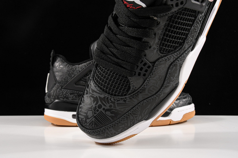 Air Jordan 4 Retro Se Black/White-Gum Light Brown 5