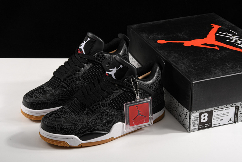 Air Jordan 4 Retro Se Black/White-Gum Light Brown 37