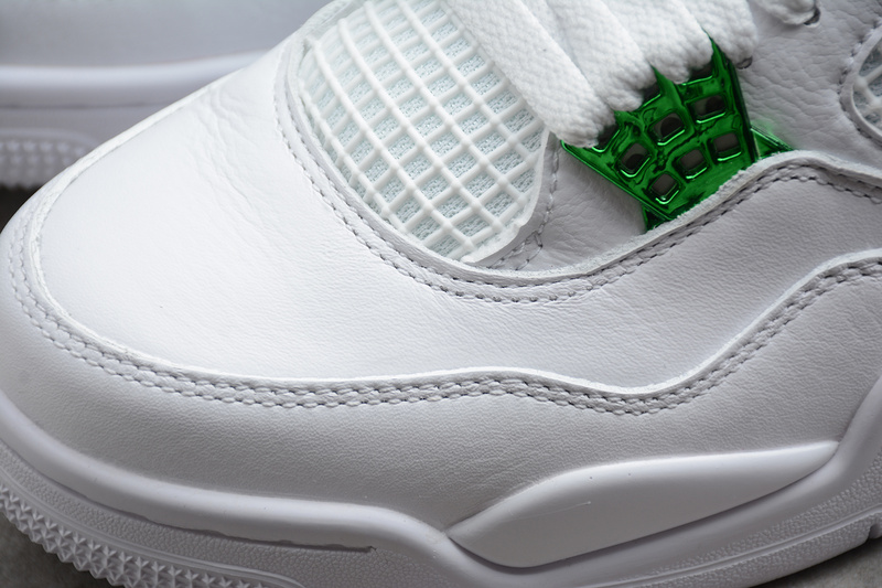 Air Jordan 4 White/Pine Green-Metallic Silver 9