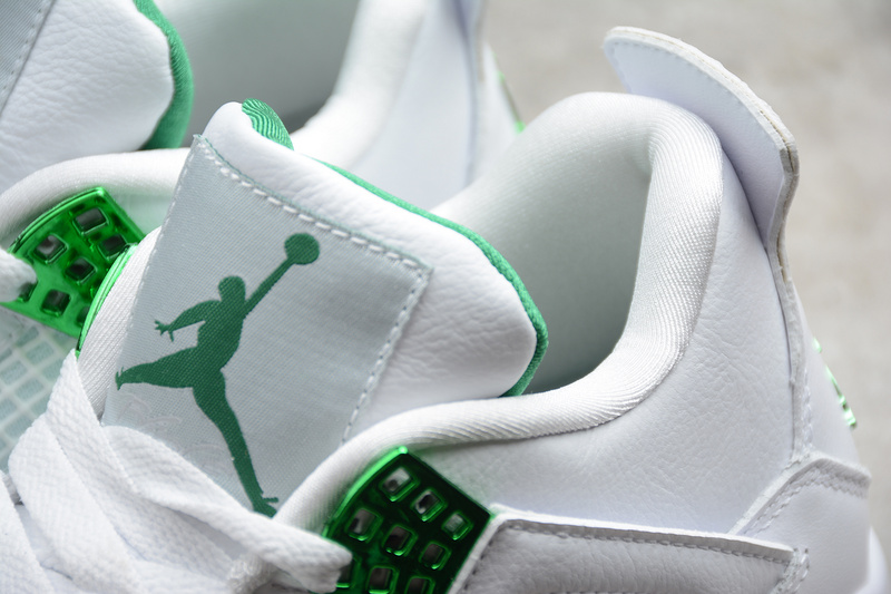 Air Jordan 4 White/Pine Green-Metallic Silver 19