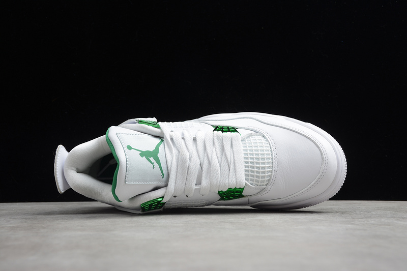 Air Jordan 4 White/Pine Green-Metallic Silver 23