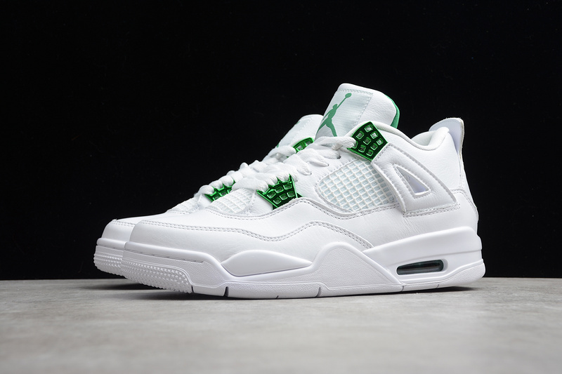 Air Jordan 4 White/Pine Green-Metallic Silver 25