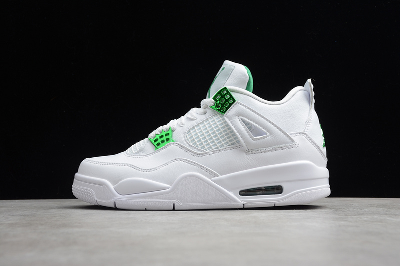 Air Jordan 4 White/Pine Green-Metallic Silver 31