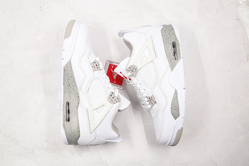 Air Jordan 4 Retro White Oreo White/Tech Grey/Black/Fire Red 7