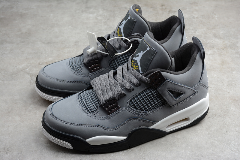 St Air Jordan 4 Retro 2019 Cool Grey/Chrome-Dark/Varsity Maize 25