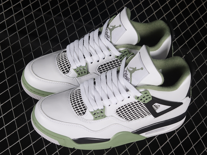 Air Jordan 4 Retro Seafoam White/Oil Green/Dark Ash/Neutral Grey 5