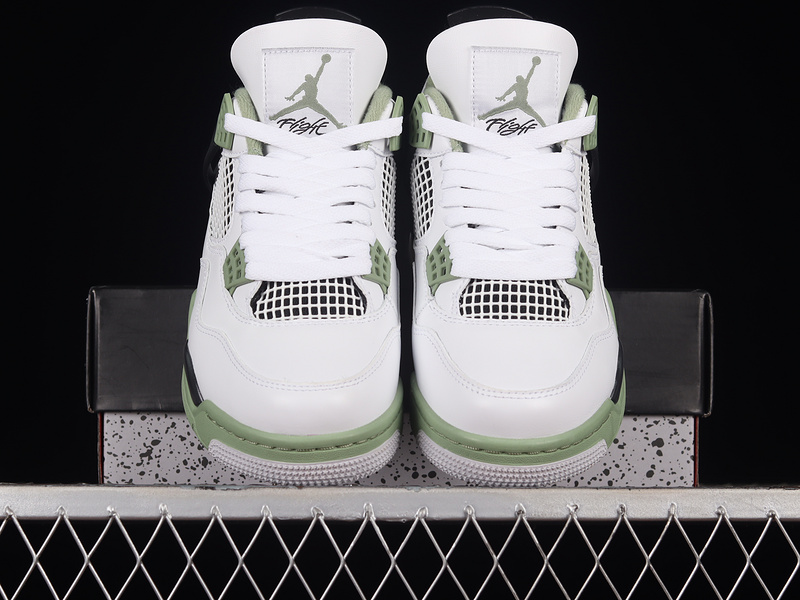 Air Jordan 4 Retro Seafoam White/Oil Green/Dark Ash/Neutral Grey 13