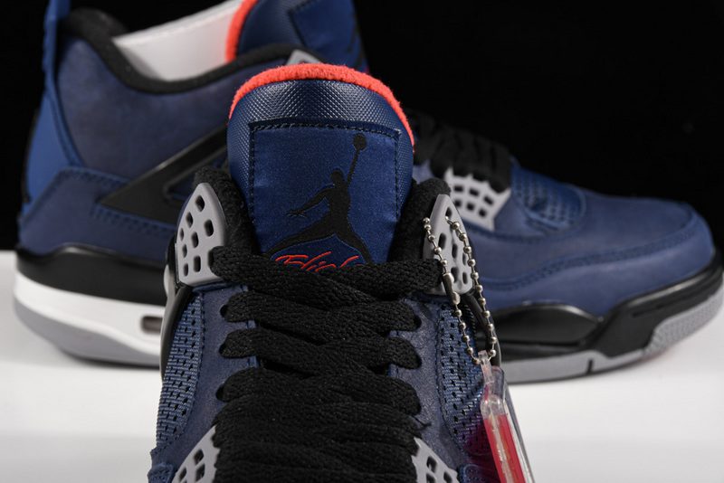 Air Jordan 4 Retro Winter Loyal Blue/White-Habanero Red-Black 41