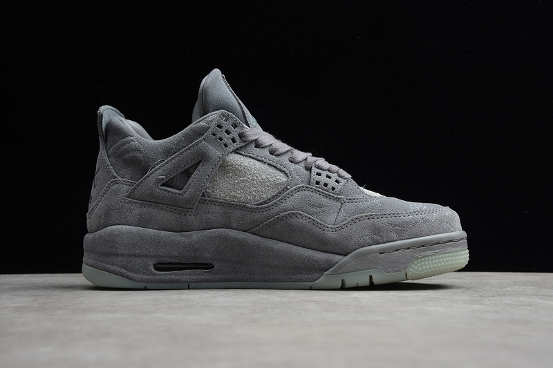 Air Jordan 4 Retro X Kaws Shoes Cool Grey/White 3