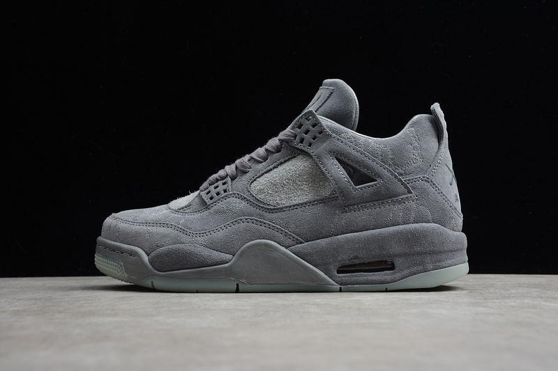 Air Jordan 4 Retro X Kaws Shoes Cool Grey/White 23