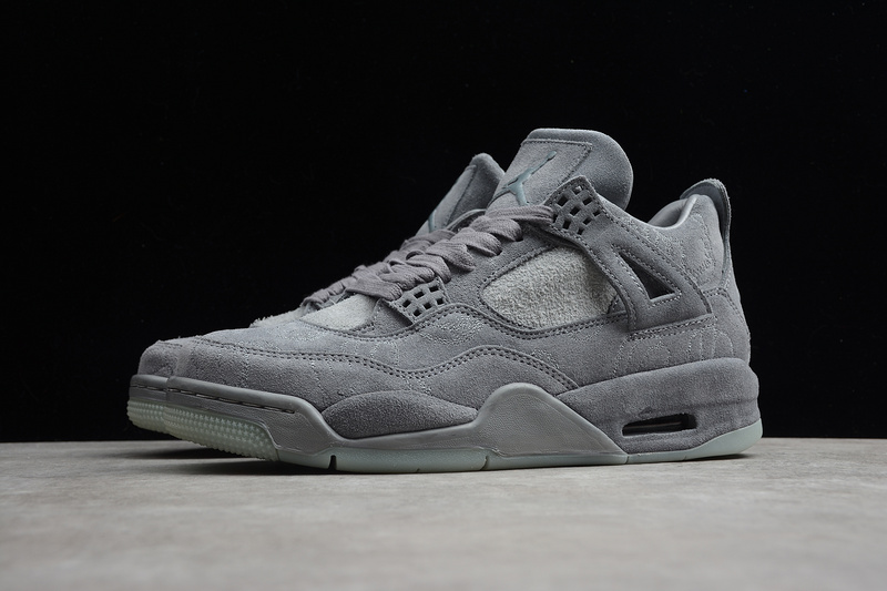 Air Jordan 4 Retro X Kaws Shoes Cool Grey/White 25