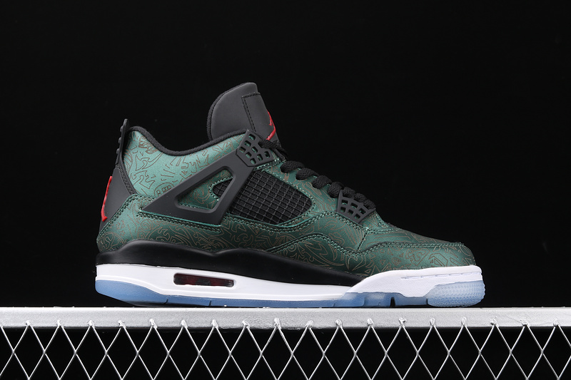 Air Jordan 4 Laser Green/Blaca/White 17