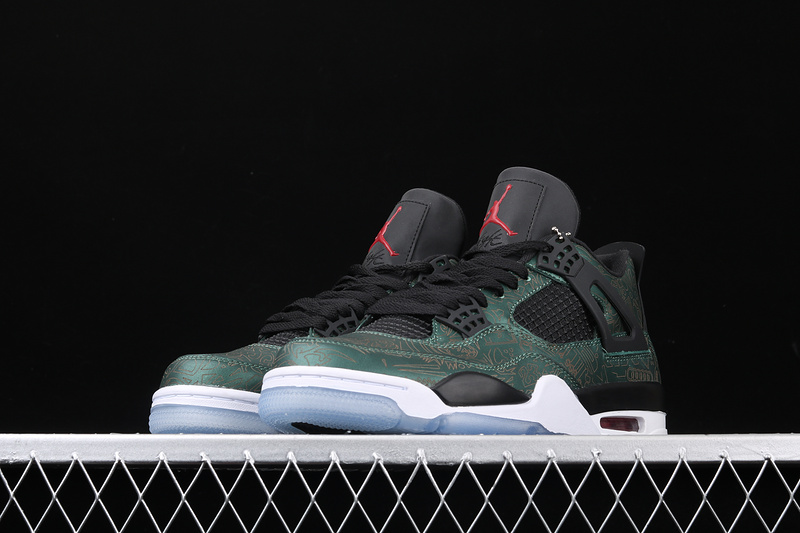 Air Jordan 4 Laser Green/Blaca/White 25