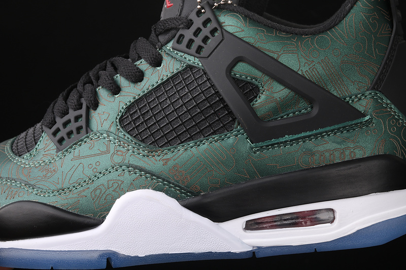 Air Jordan 4 Laser Green/Blaca/White 29