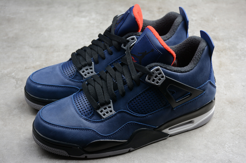 St Air Jordan 4 Retro Winter Loyal Blue/White-Habanero Red-Black 7