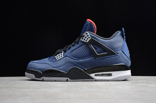 St Air Jordan 4 Retro Winter Loyal Blue/White-Habanero Red-Black 25