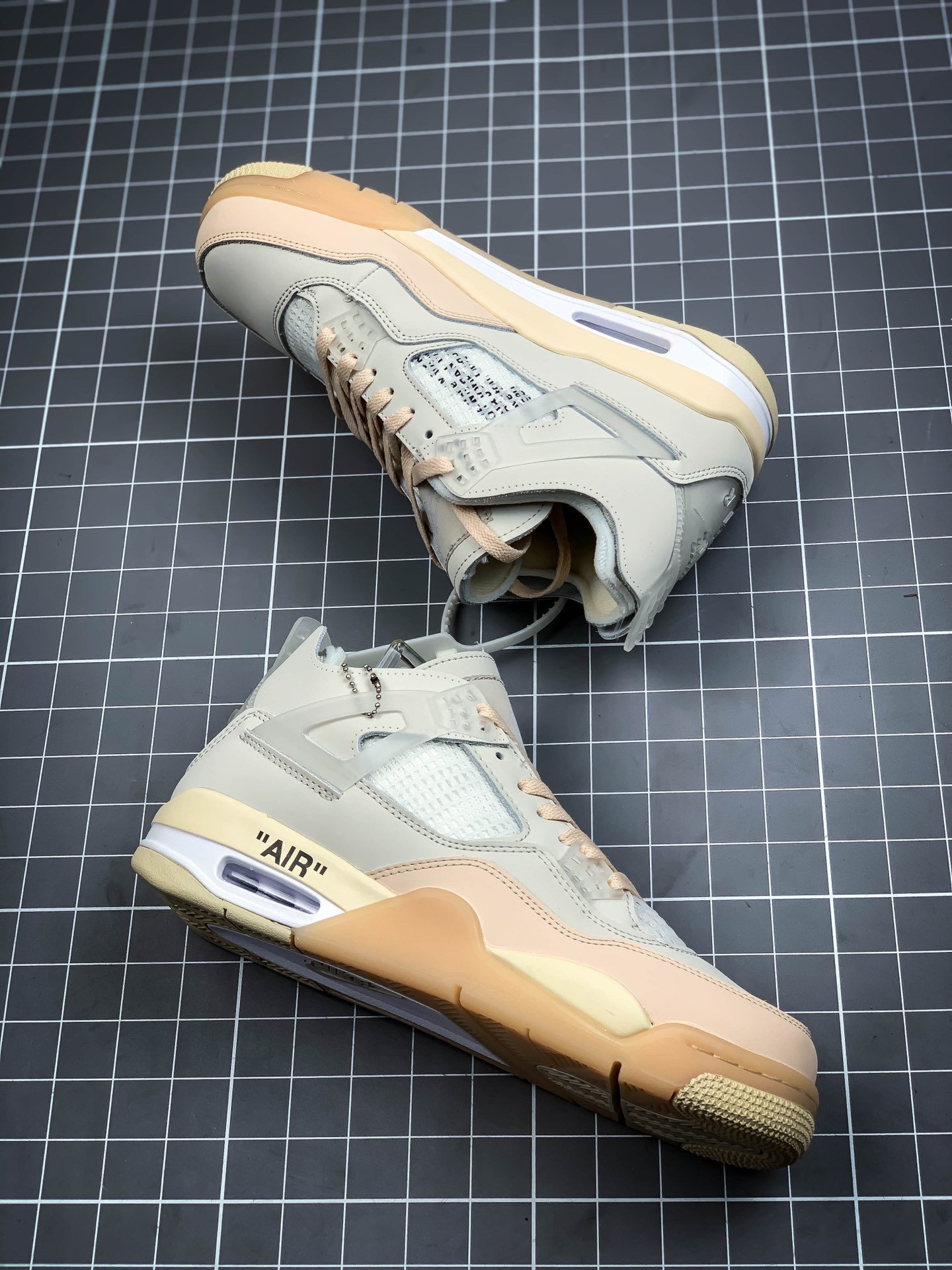 Ow X Air Jordan 4 Retro White/Cream/Sail 5