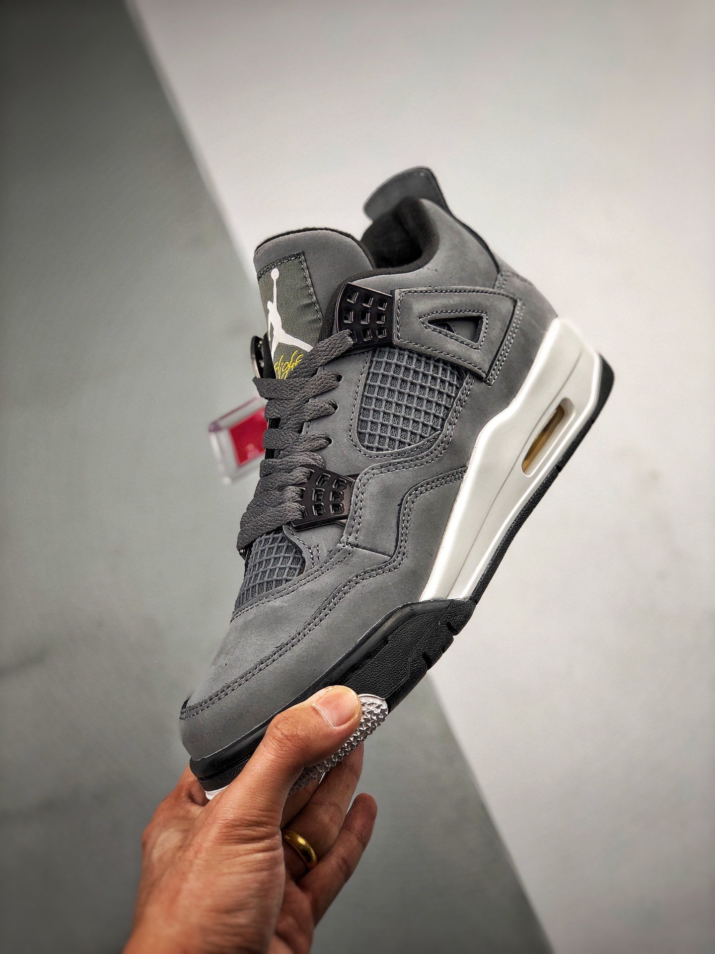 Air Jordan 4 Retro Cool Grey/Dark Charcoal-Varsity Maize 5