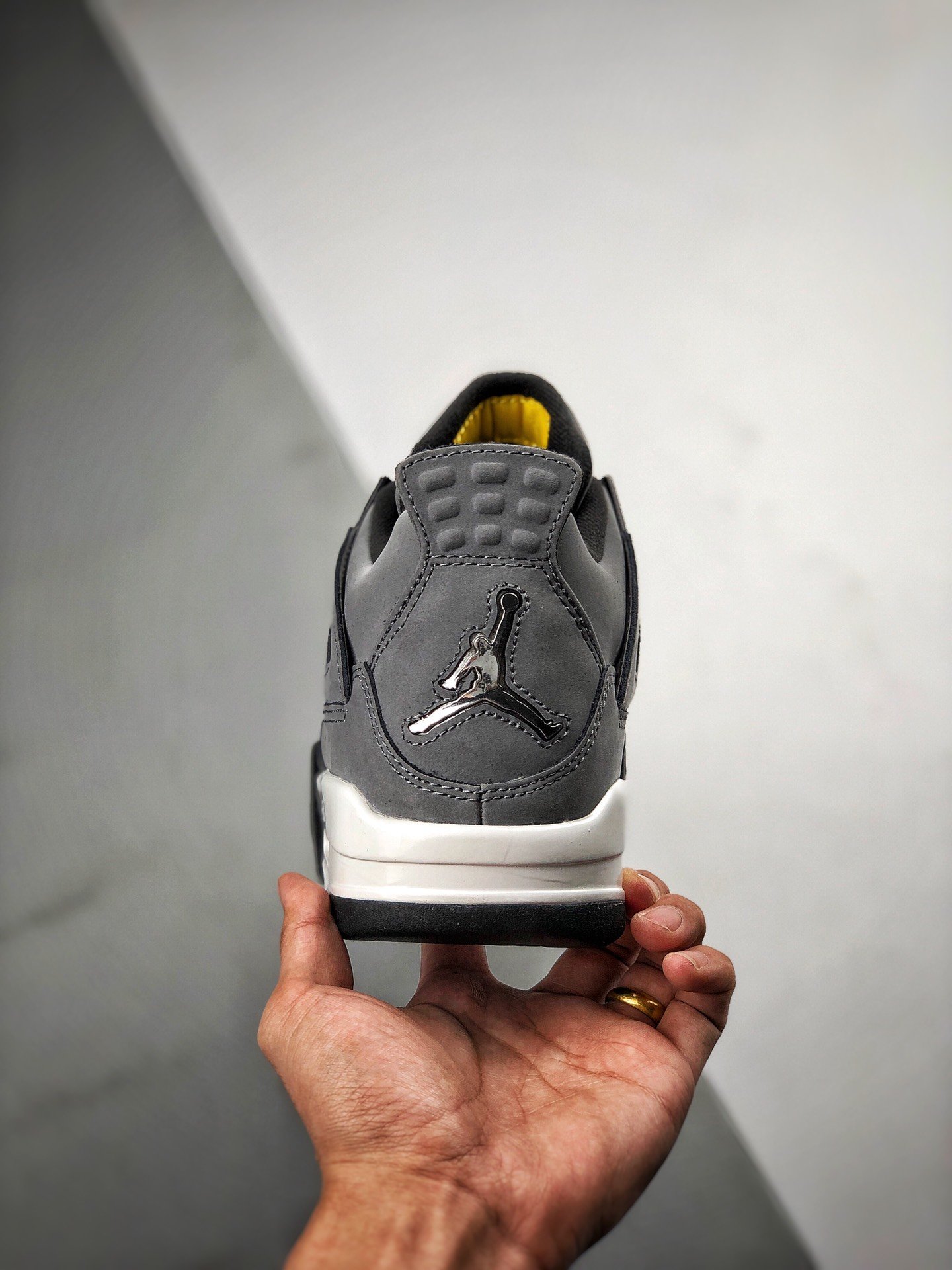 Air Jordan 4 Retro Cool Grey/Dark Charcoal-Varsity Maize 9