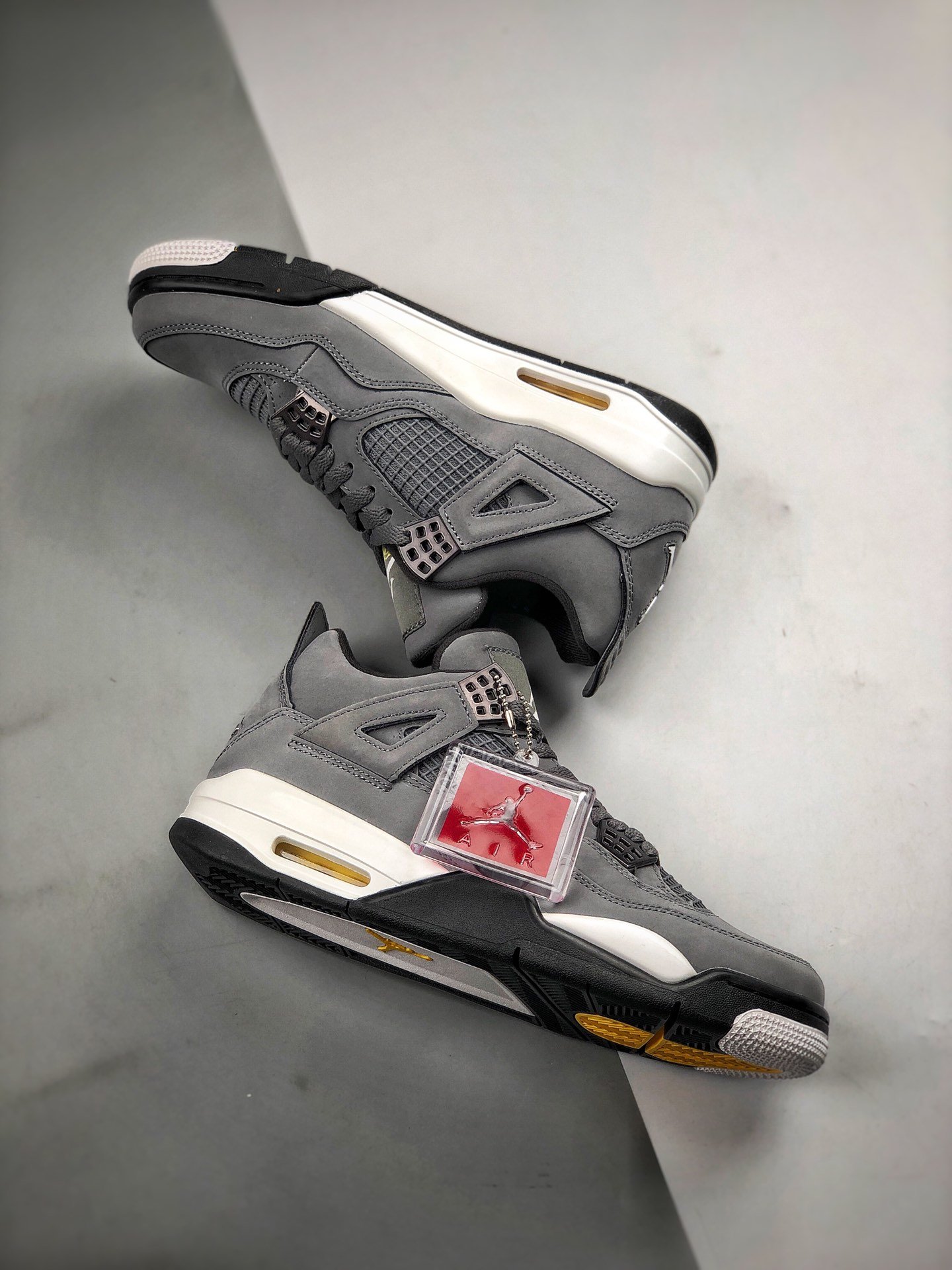 Air Jordan 4 Retro Cool Grey/Dark Charcoal-Varsity Maize 17