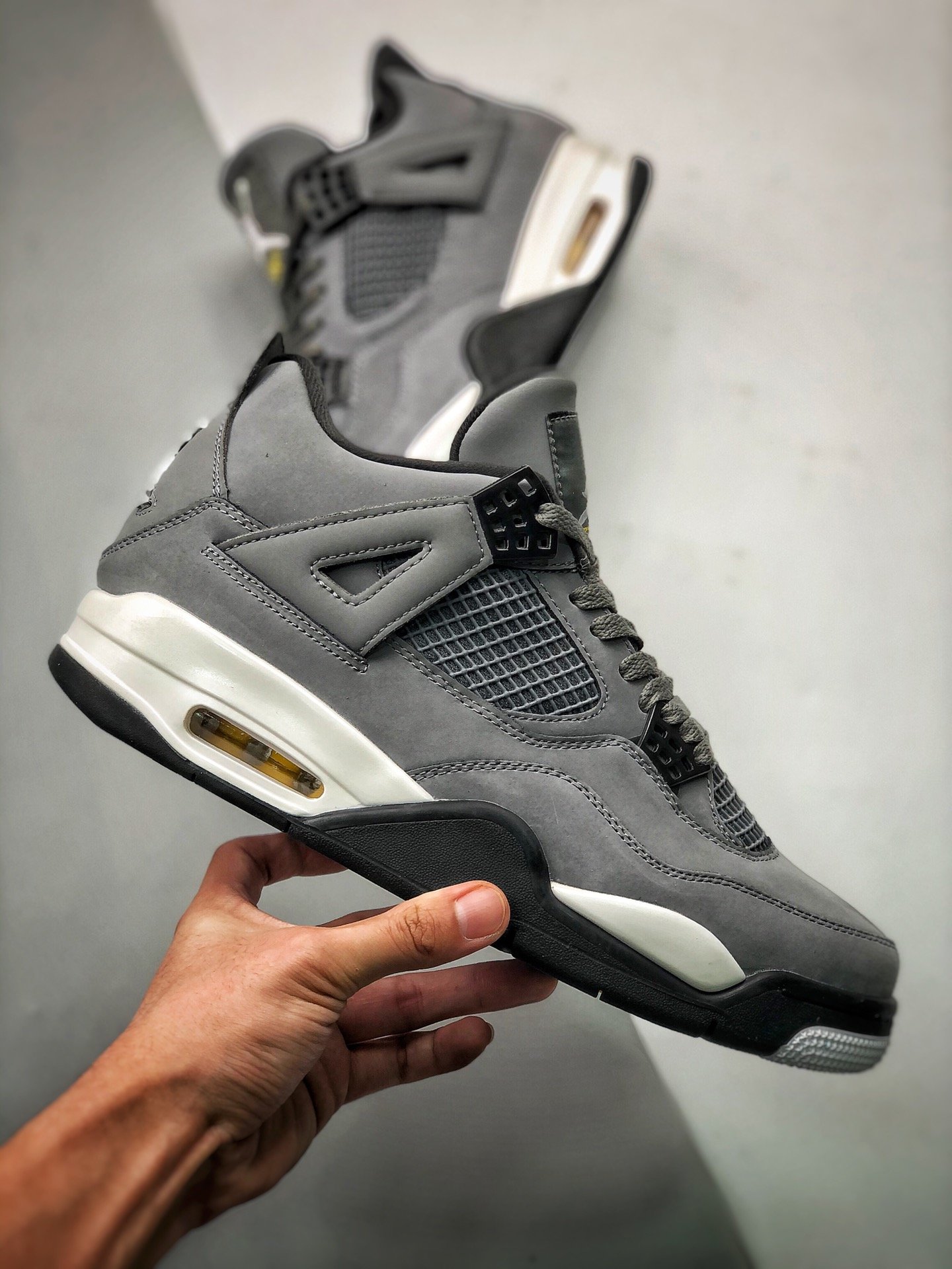 Original Air Jordan 4 Retro 2019 Cool Grey/Chrome-Dark/Varsity Maize 5