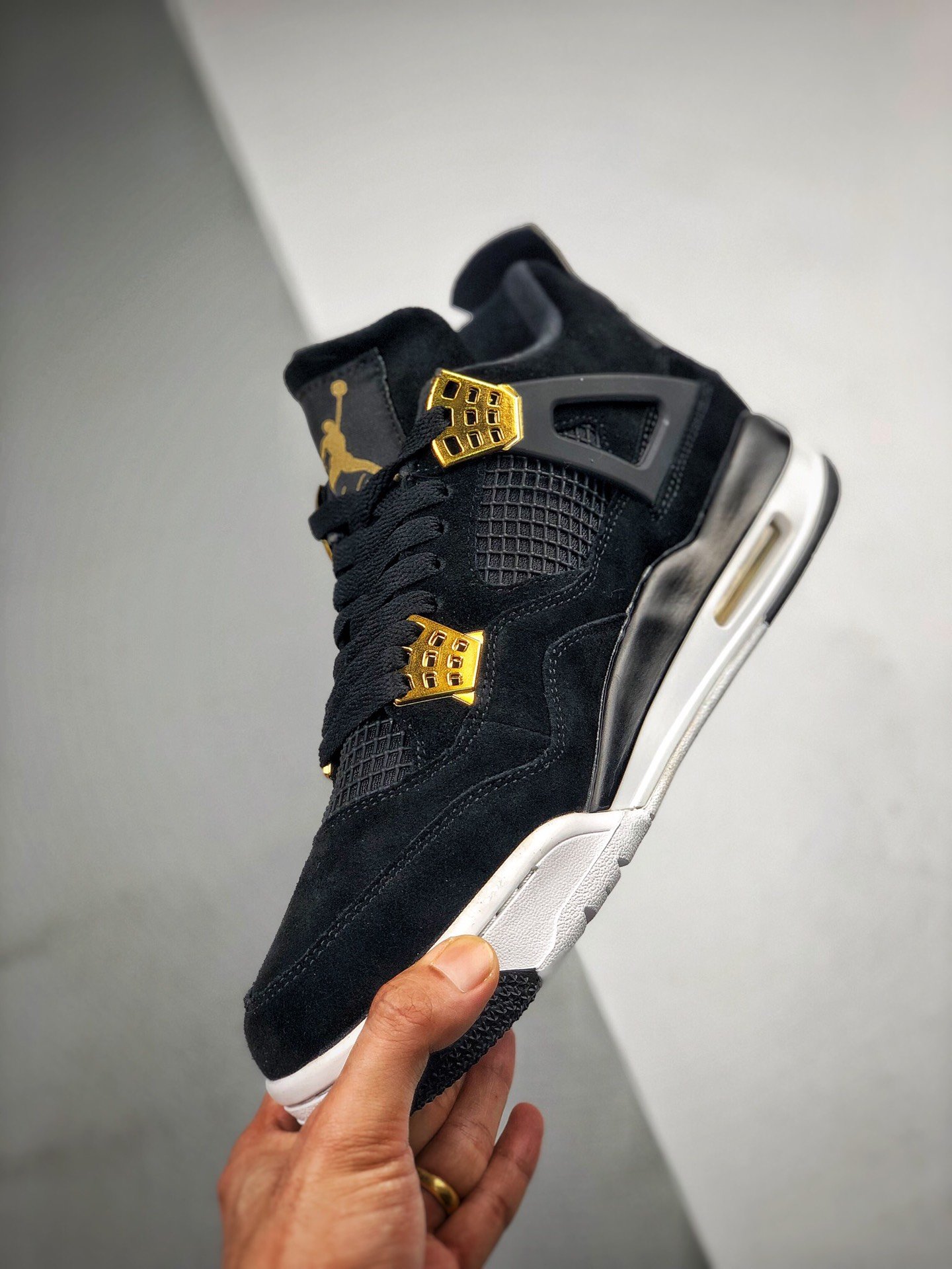 Air Jordan 4 Retro Royalty Black/Metallic Gold-White 15