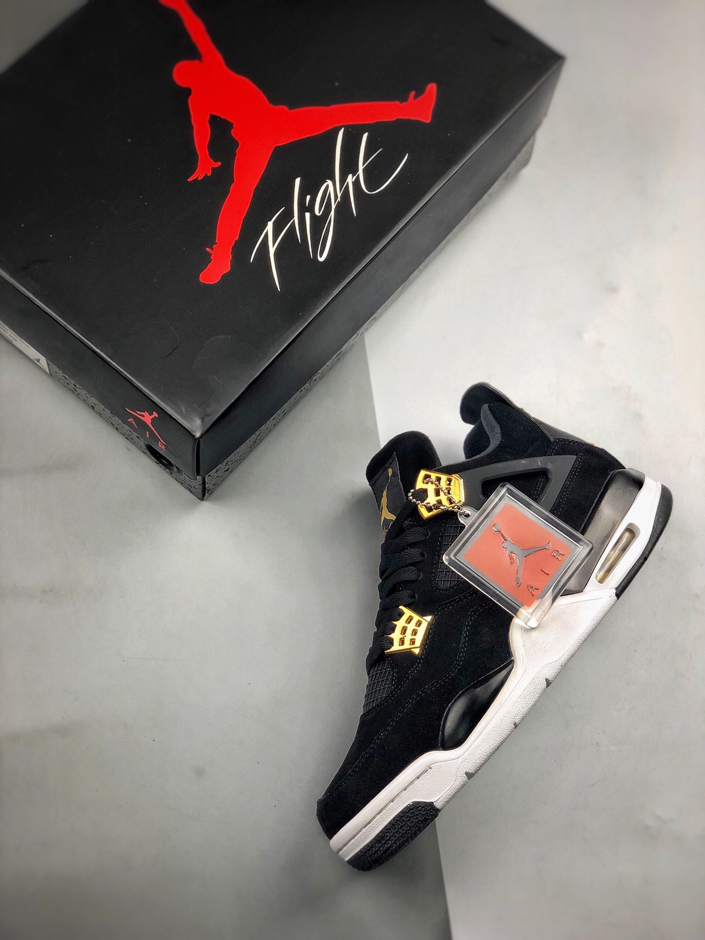 Air Jordan 4 Retro Royalty Black/Metallic Gold-White 17