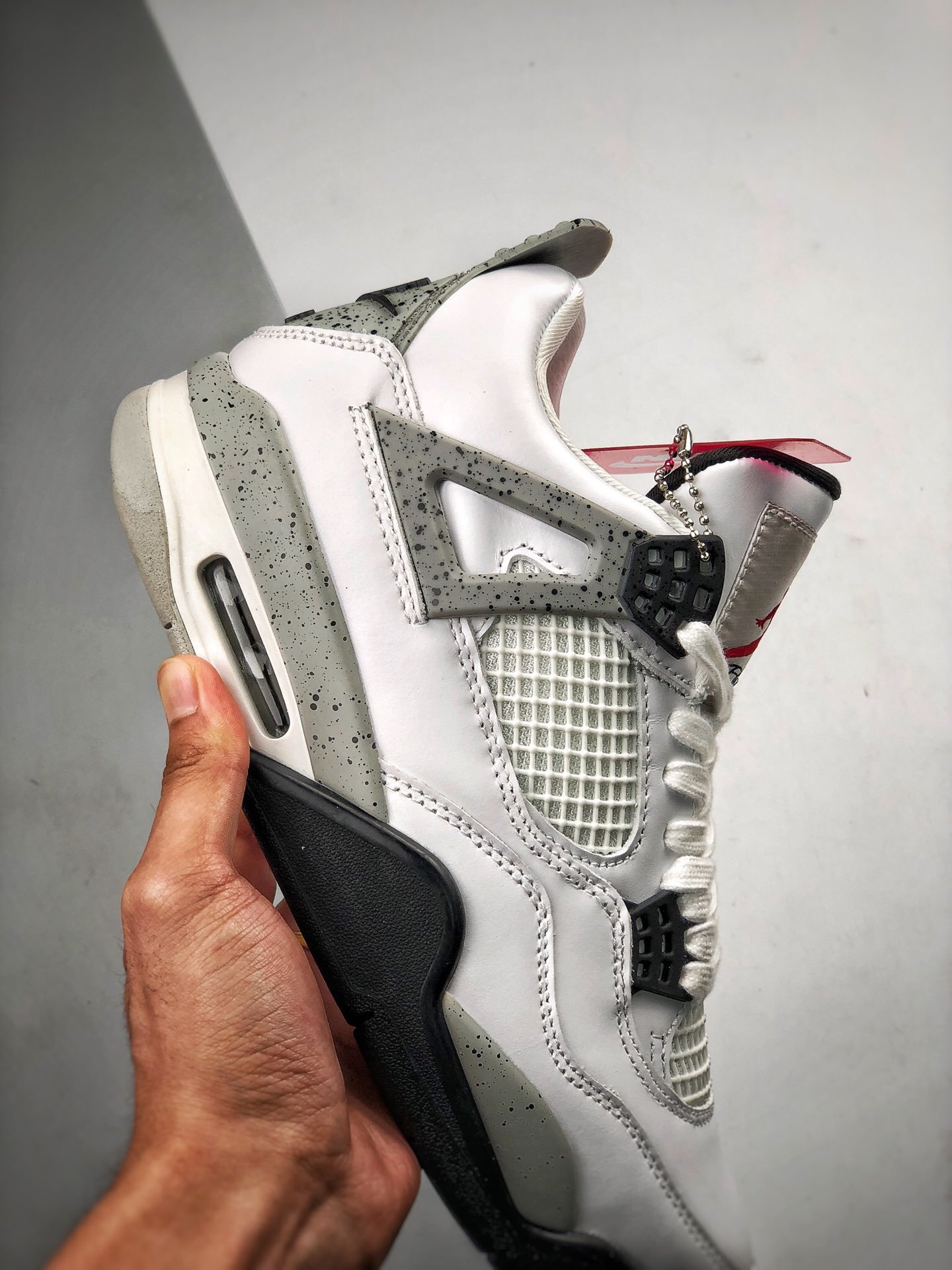 Air Jordan 4 Retro Og Cement White/Fire Red-Black/Grey 17