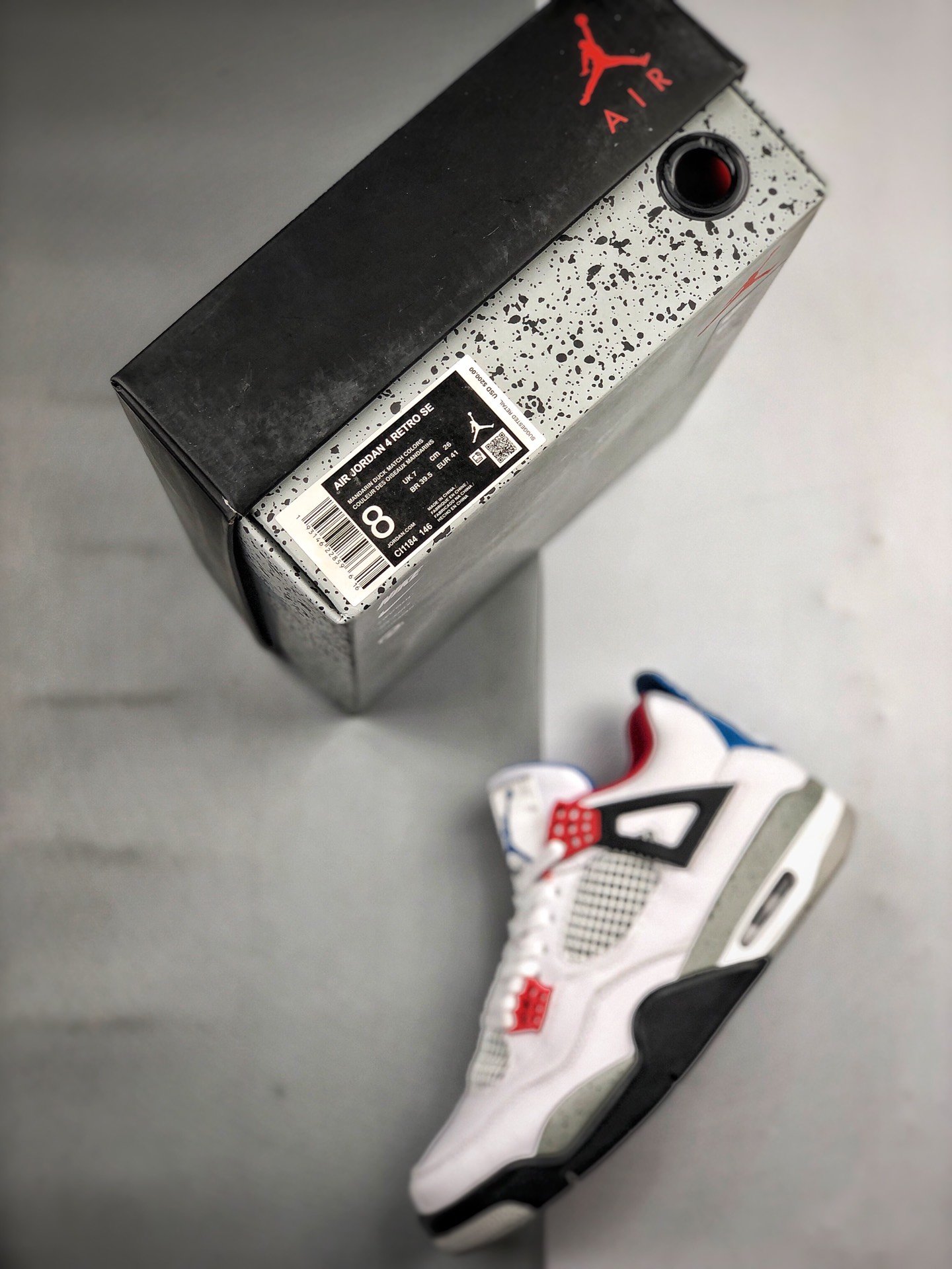 Air Jordan 4 Retro What The White/Blue/Red 9