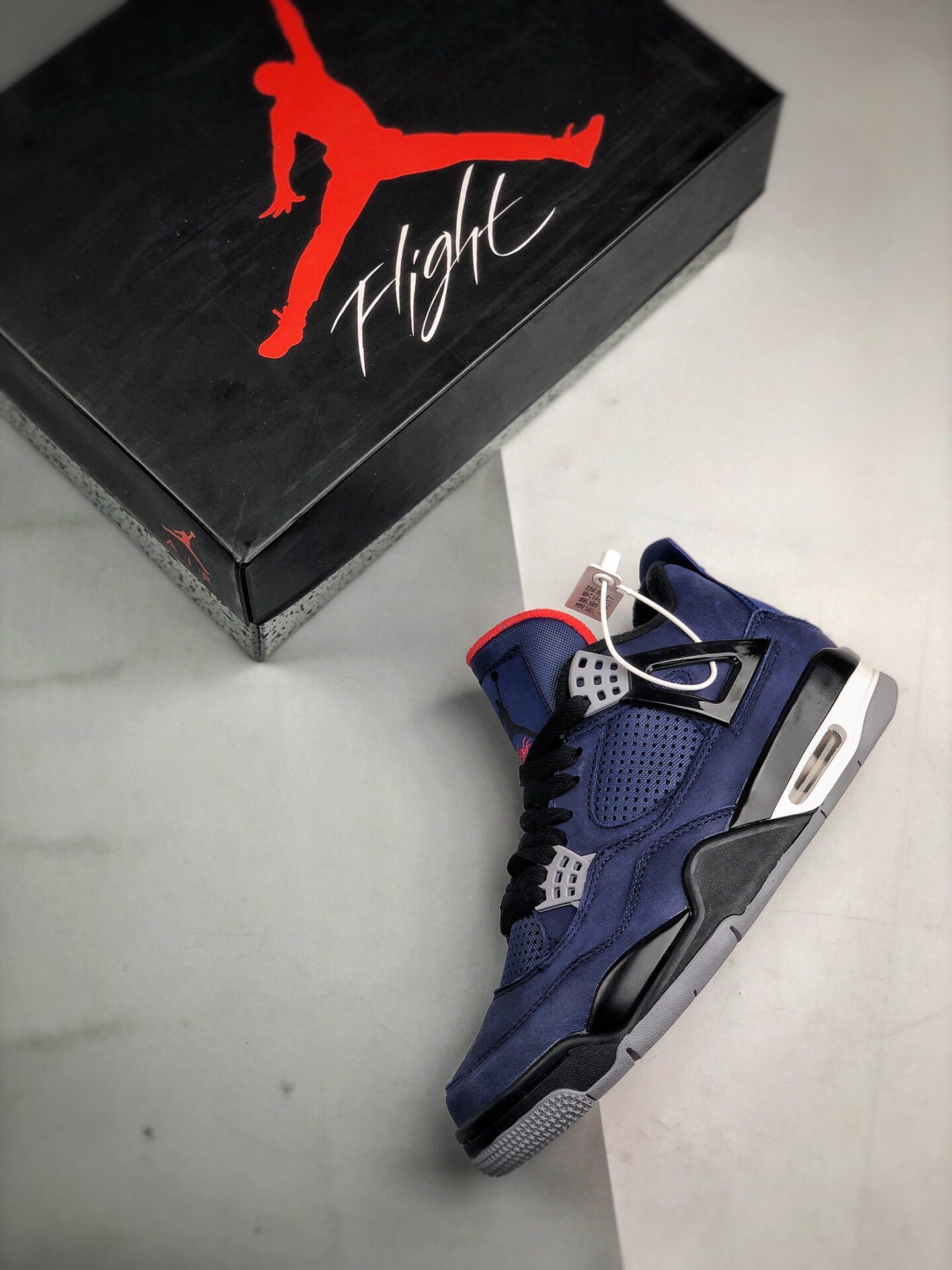 Air Jordan 4 Wntr Winterized Loyal Blue/White-Habanero Red 3