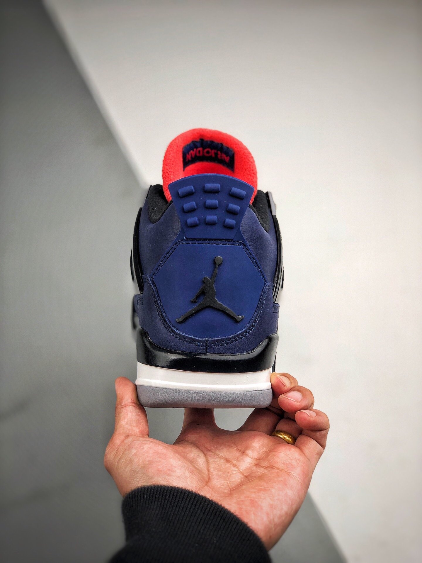 Air Jordan 4 Wntr Winterized Loyal Blue/White-Habanero Red 7