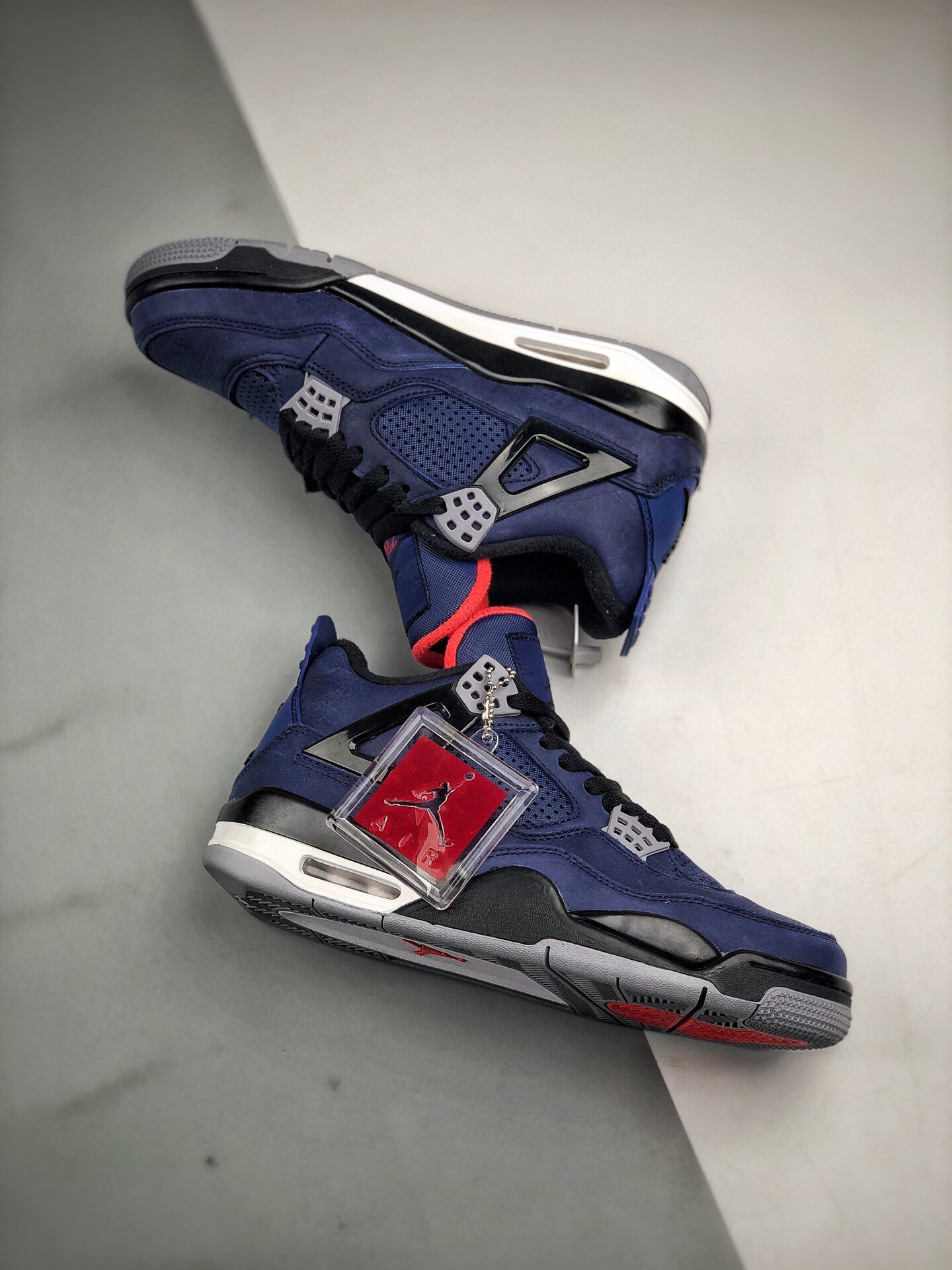 Air Jordan 4 Wntr Winterized Loyal Blue/White-Habanero Red 9