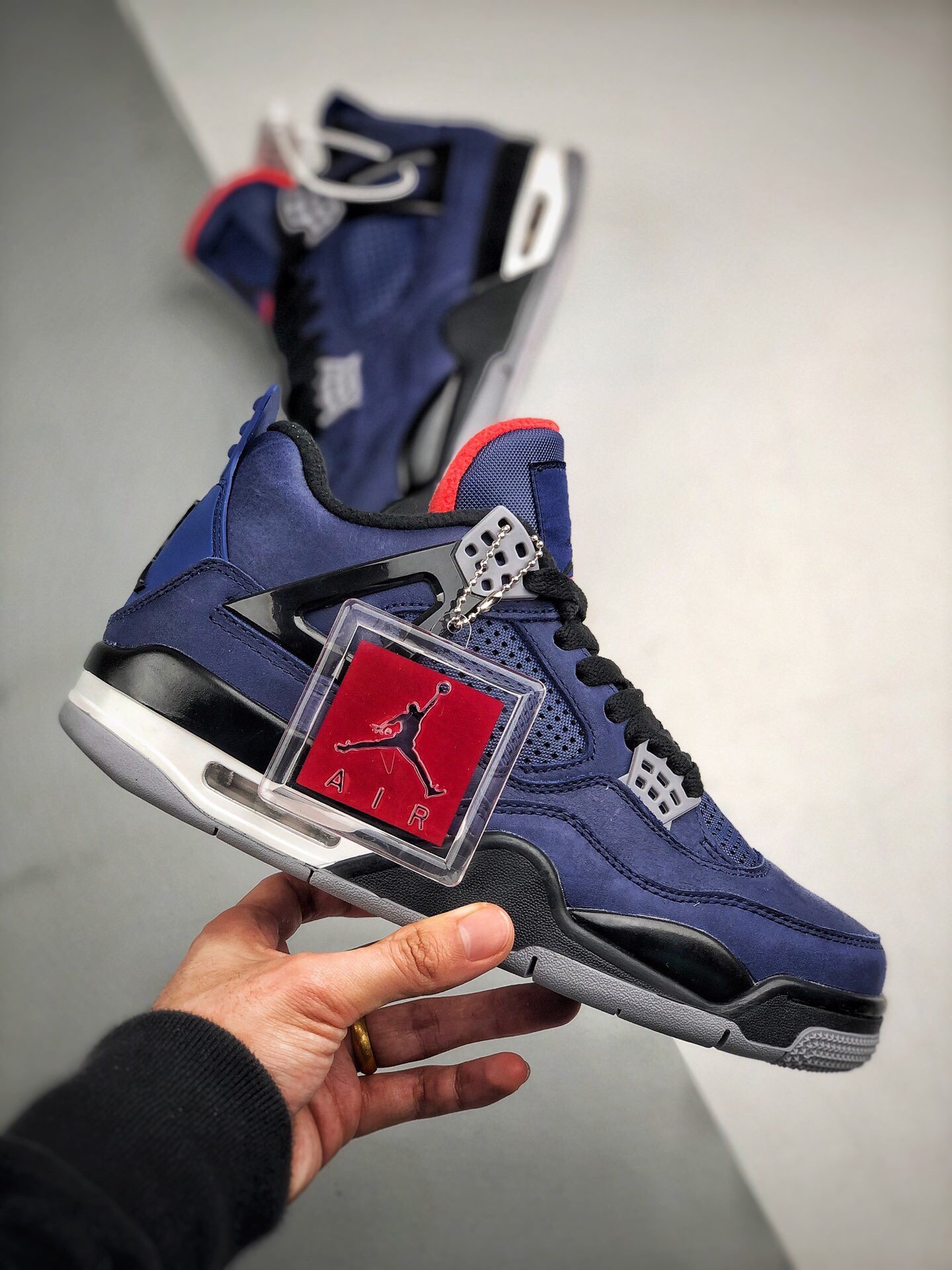 Air Jordan 4 Wntr Winterized Loyal Blue/White-Habanero Red 11