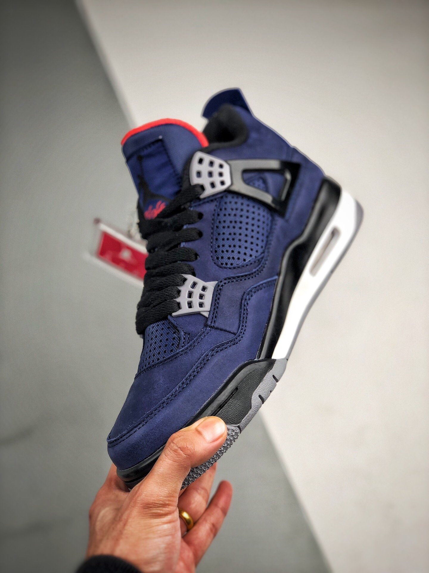 Air Jordan 4 Wntr Winterized Loyal Blue/White-Habanero Red 17