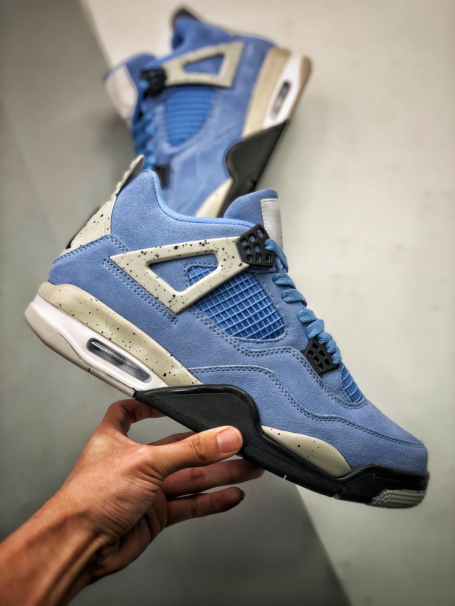 Air Jordan 4 Retro University Blue/Tech Grey/White/Black 25