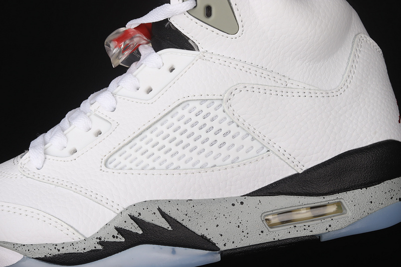 Air Jordan 5 Retro White Cement White/University Red-Black-Metallic Silver 21