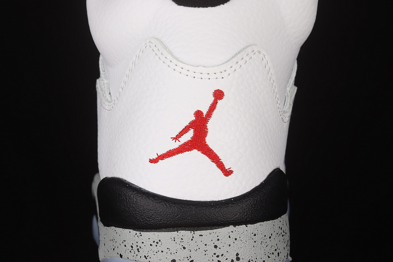 Air Jordan 5 Retro White Cement White/University Red-Black-Metallic Silver 25