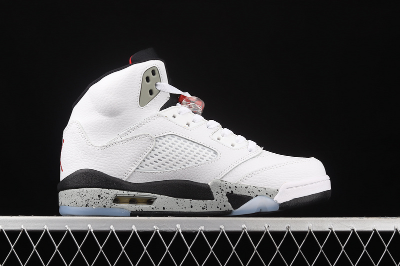 Air Jordan 5 Retro White Cement White/University Red-Black-Metallic Silver 27