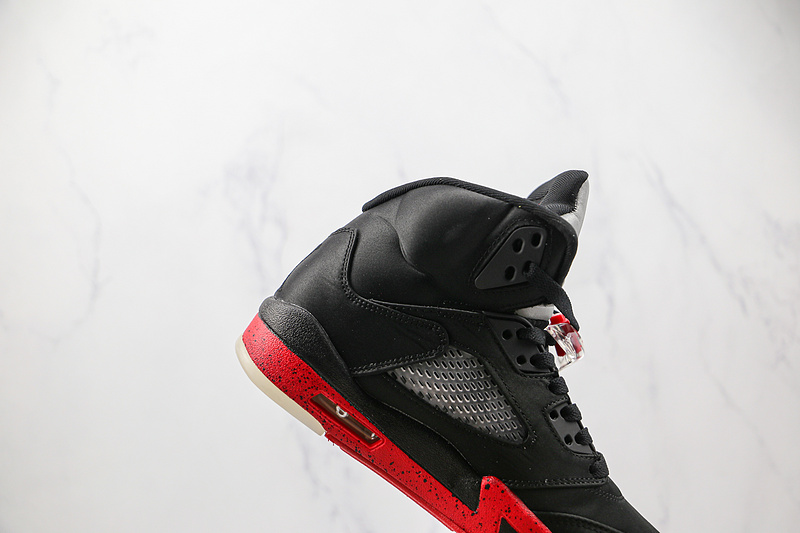 Air Jordan 5 Retro Satin Bred Black/University Red 7