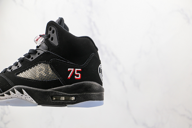 Paris Saint-Germain X Air Jordan 5 Retro Black/Black-Red 9