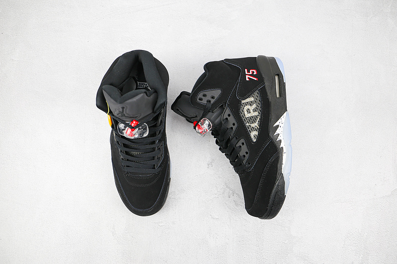 Paris Saint-Germain X Air Jordan 5 Retro Black/Black-Red 13