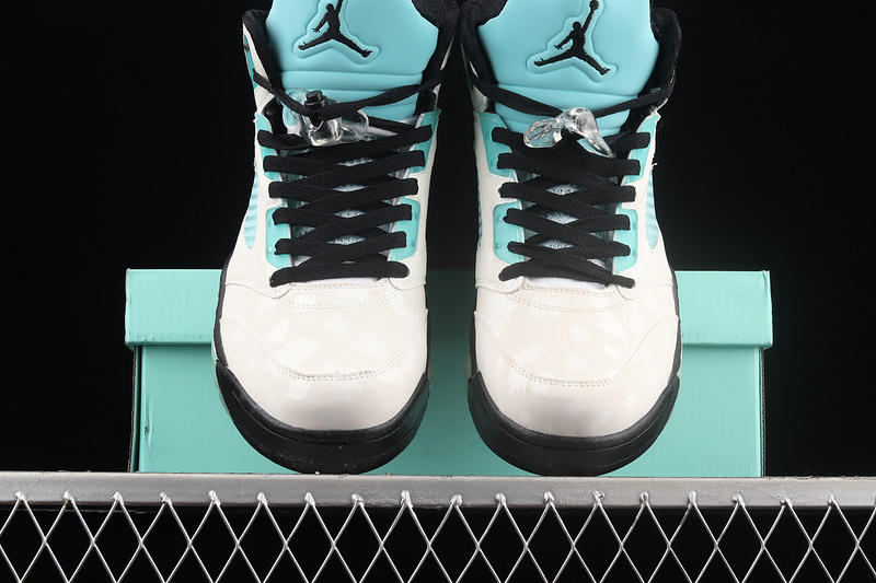 Air Jordan 5 Retro White/Black/White/Island Green 7